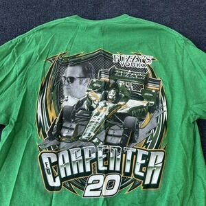 Ed Carpenter Racing Shirt Mens XL Green IndyCar Auto Racing Fuzzy's Vodka 20 Tee